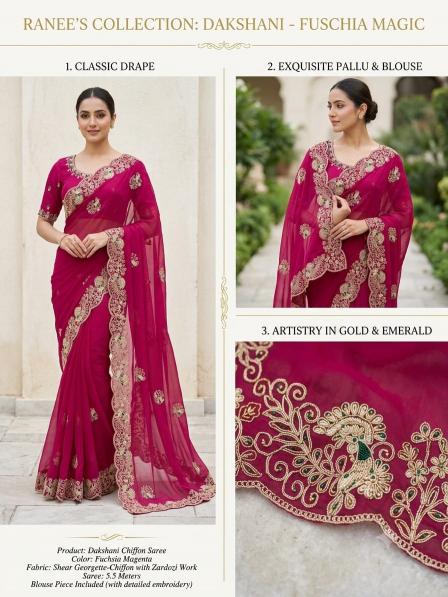 Astitva grorgette saree satin am we sik surat